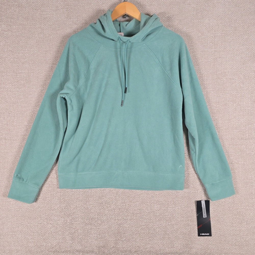 HEAD Astir Cozy Hoodie Canton Green Fleece Relaxed Fit HEW243TL15009 Womens S